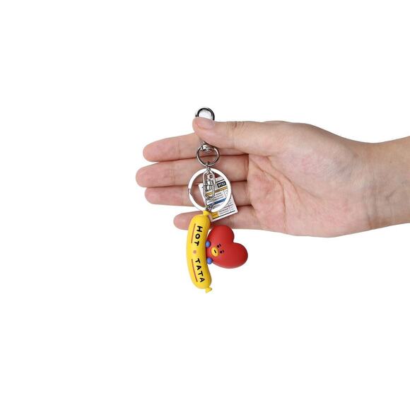 BT21 Bite Series TATA Character Cute Mini Figure Keychain Charm - NEW - Picture 3 of 9